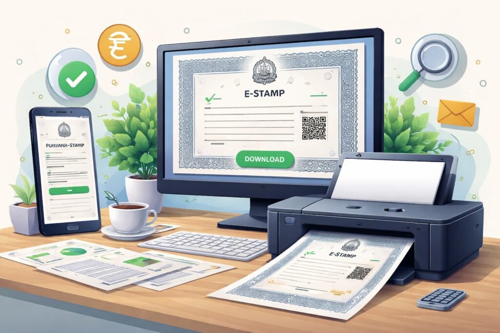 How to Print Punjab e-Stamp Paper From Home or Office Online